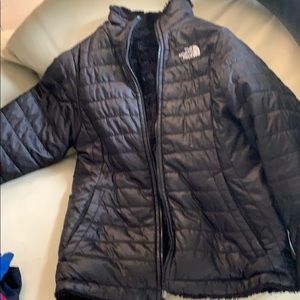 Reversible girls warm jacket north face